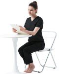 Leaddol Women's V Neck Medical Scrubs Set