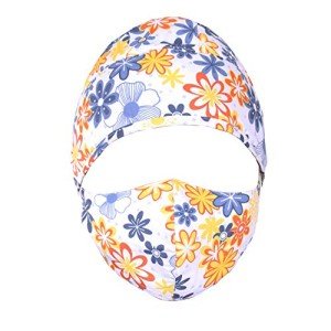 Hawaiian Print Scrub Cap and Mask Set
