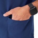 Men's Moisture-Wicking Stretch Scrub Top - Navy