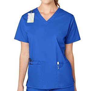 WonderWORK Women's Royal V-Neck Scrub Top