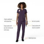 Carhartt Women's Modern Fit Black Plum Scrub Pant