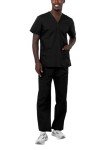 Adar Universal Unisex Black Scrub Set - Medium