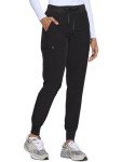 CozyFit Women's Slim Fit Jogger Scrubs - Black