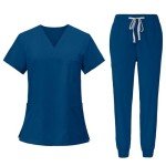 RAYGARD Unisex Medical Scrubs Set - Dark Blue