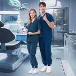 RAYGARD Unisex Medical Scrubs Set - Dark Blue