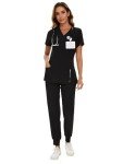 CozyFit Women's V-Neck Scrub Top and Jogger Set