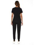 CozyFit Women's V-Neck Scrub Top and Jogger Set
