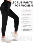 Dvoliaw Women's Jogger Medical Scrub Pants - Black