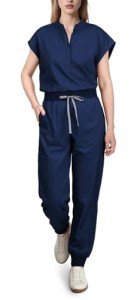 Navy Blue Women's Jogging Scrub Set
