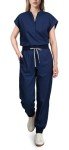 Navy Blue Women's Jogging Scrub Set