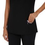 CozyFit Women's V-Neck Scrub Top with Pockets