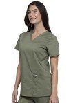 Cherokee Women's V-Neck Scrub Top with Pockets
