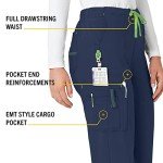 Carhartt Women's Boot Cut Cargo Scrubs - Navy