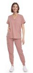 Eadflie Women's 8-Pocket V-Neck Scrub Set