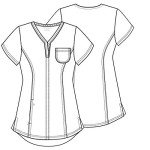 HeartSoul Women's V-Neck Tuckable Medical Scrubs