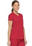 Dickies Women's EDS V-Neck Scrub Top - Red X-Large