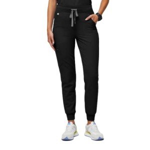 FIGS Women's High Waisted Black Jogger Scrub Pants