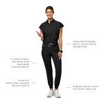 FIGS Women's High Waisted Black Jogger Scrub Pants