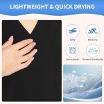 RAYGARD Unisex Medical Scrubs Set - Black Large