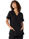 Floral Scrub Tops for Women with 5 Pockets
