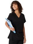 Floral Scrub Tops for Women with 5 Pockets