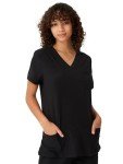 Floral Scrub Tops for Women with 5 Pockets