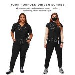Women's FIGS Zamora Black Jogger Scrub Pants