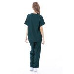 Women's Stretch V-Neck Scrubs Set with Pockets