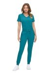Ultra-Soft Luxe Stretch Jogger Scrub Set for Women