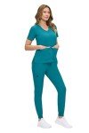 Ultra-Soft Luxe Stretch Jogger Scrub Set for Women