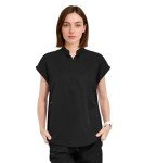 Women's Soft Stretch Mandarin Collar Scrub Top