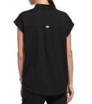 Women's Soft Stretch Mandarin Collar Scrub Top