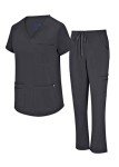 Natural Uniforms Women's 11 Pocket Stretch Scrub Set