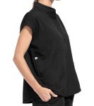 Women's Soft Stretch Mandarin Collar Scrub Top