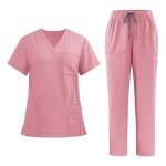 VICOGARD Women's Medical Scrubs Set with 9 Pockets