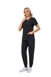 Women's V-Neck Scrub Top with 5 Pockets