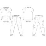 Women's 10 Pocket Cool Stretch Jogger Scrub Set