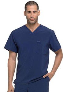 Dickies Men’s Navy Tuckable V-Neck Scrubs Top
