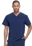 Dickies Men’s Navy Tuckable V-Neck Scrubs Top