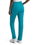 Teal Blue Cargo Scrub Pants with Elastic Waist