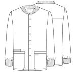 Cherokee Men's Medical Scrub Jacket Snap Front with Long Sleeve WW360, XL, Caribbean Blue