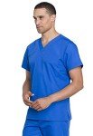Cherokee Adult's Unisex Top and Scrub Pant Set, Royal, Large