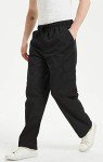 VOGRYE Scrub Pants for Men - Pants with 7 Pockets Waistband, Anti-Wrinkle Scrubs for Men Black