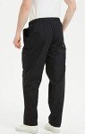 VOGRYE Scrub Pants for Men - Pants with 7 Pockets Waistband, Anti-Wrinkle Scrubs for Men Black