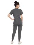 Eadflie Medical Scrubs Set for Women - Classic V-Neck Top & Jogger Pants with Stretch Nursing Uniform Scrub Suit
