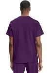 Cherokee Infinity V- Neck Men's Scrub Top with Rib Knit Back Panels CK900A, XL, Eggplant