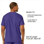 WonderWink Men's V-Neck Scrub Top, Grape, 3XL