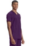 Cherokee Infinity V- Neck Men's Scrub Top with Rib Knit Back Panels CK900A, XL, Eggplant