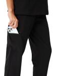 floralhue Scrubs for Women, Stretchy Yoga Pants with 5 Pockets, Cargo Jogger Scrub Pants for Women, Black, M