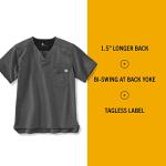 Ripstop & Sub-Scrubs Men's Utility Scrub Top Dark Pewter